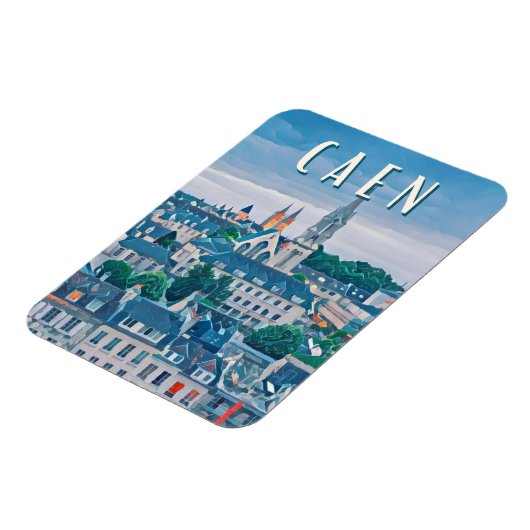 Caen Foto Vintage Magnet (Linke Seite)