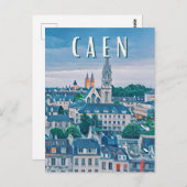 Caen Foto Vintage Postkarte (Vorne/Hinten)