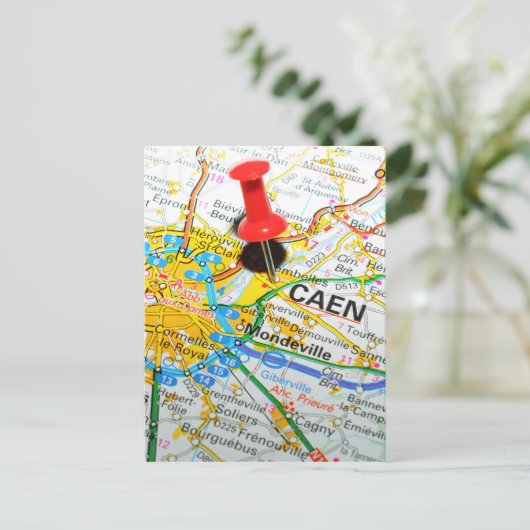 Caen, Frankreich Postkarte (Stehend Vorderseite)