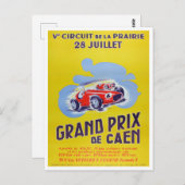 Caen Grand Prix Vintag Postkarte (Vorne/Hinten)