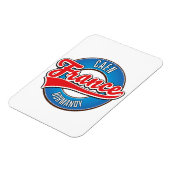 Caen Normandy France Retro-Logo Magnet (Linke Seite)