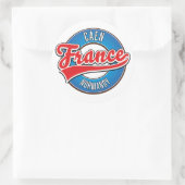Caen Normandy France Retro-Logo Runder Aufkleber (Tasche)