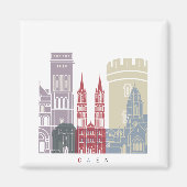 Caen Skyline Poster Magnet (Vorne)