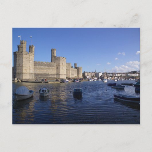 Caernarfon Castle, Gwynedd, Wales 2 Postkarte (Vorderseite)