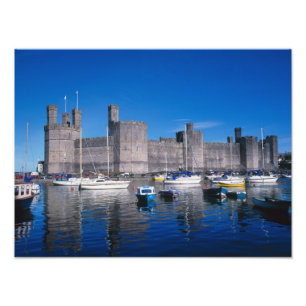 Caernarfon Castle, Gwynedd, Wales Fotodruck