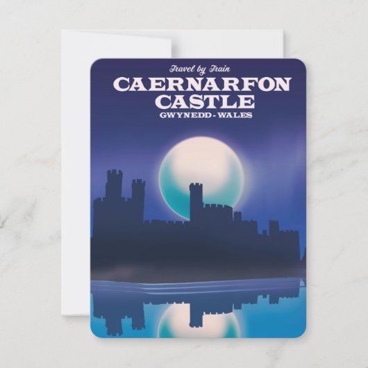 Caernarfon Castle, Gwynedd Wales Reiseplakat (Vorderseite)