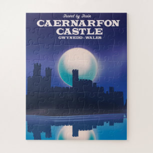 Caernarfon Castle, Gwynedd Wales Reiseplakat Puzzle