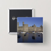Caernarfon Castle, Gwynedd, Wales (RF) Button (Vorne & Hinten)