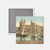 Caernarfon Castle II, Gwynedd, Wales Magnet (Vorderseite/Rückseite)