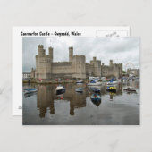 Caernarfon Castle Postkarte (Vorne/Hinten)