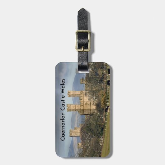 Caernarfon Castle Wales Gepäckanhänger (Vorderseite vertikal)