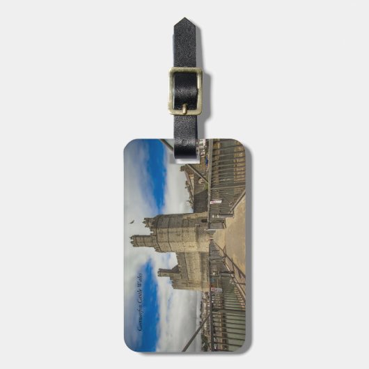 Caernarfon Castle Wales Gepäckanhänger (Vorderseite vertikal)