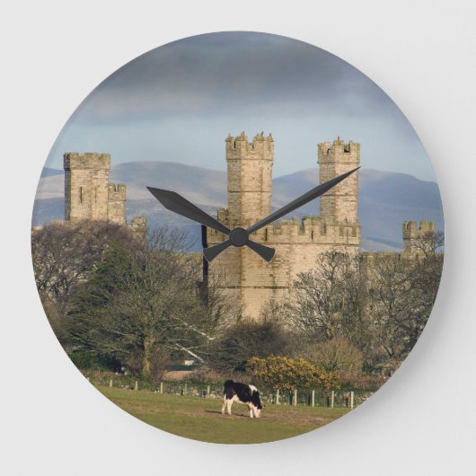 Caernarfon Castle Wales Große Wanduhr (Vorderseite)