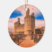 Caernarfon Castle Wales Keramikornament (Links)