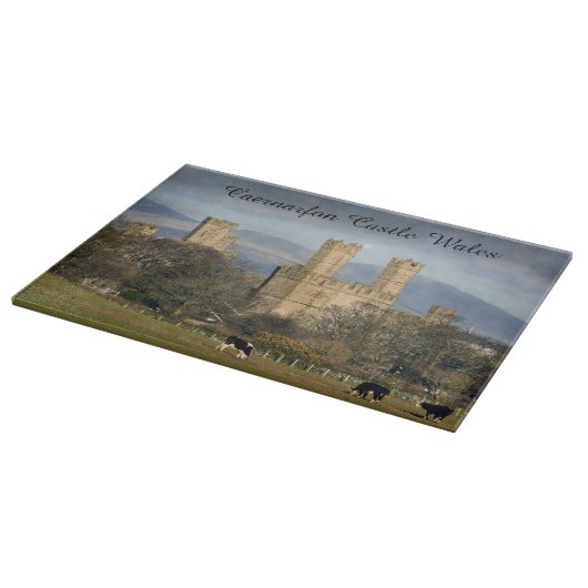 Caernarfon Castle Wales Schneidebrett (Ecke)