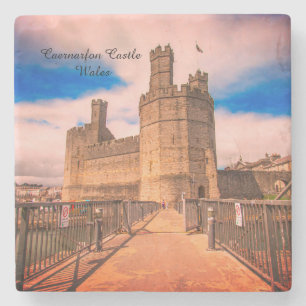 Caernarfon Castle Wales Steinuntersetzer