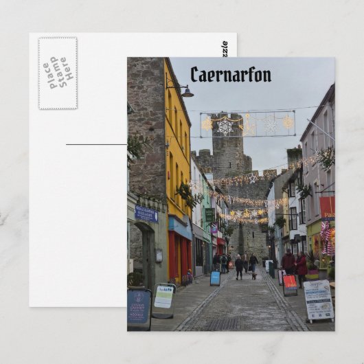 Caernarfon Postkarte (Vorne/Hinten)