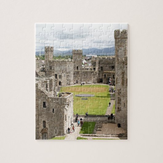 Caernarfon Schloss, Wales, Vereinigtes Königreich Puzzle (Vertikal)