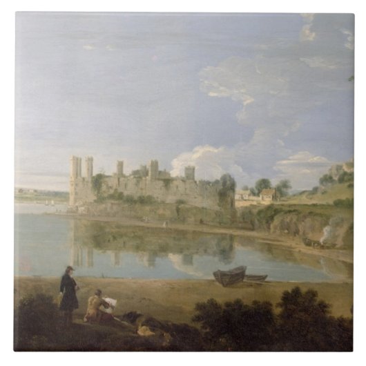 Caernarvon Schloss, c.1745-50 (Öl auf Leinwand) Fliese (Vorderseite)