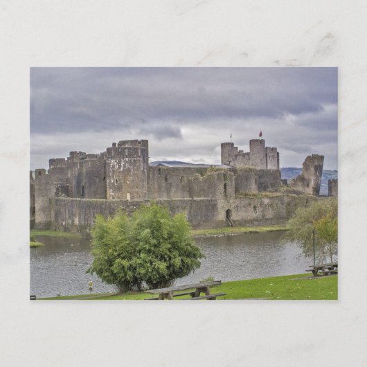 Caerphilly Castle Postkarte (Vorderseite)