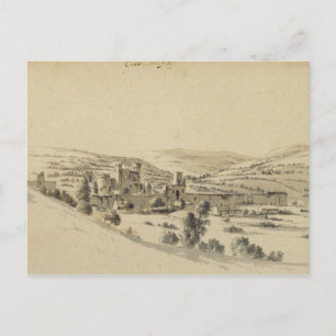 Caerphilly Castle (Stift, Tinte und Waschbecken au Postkarte