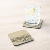 Caerphilly Schloss (Stift, Tinte und Wäsche auf Getränkeuntersetzer (Rechte Seite)