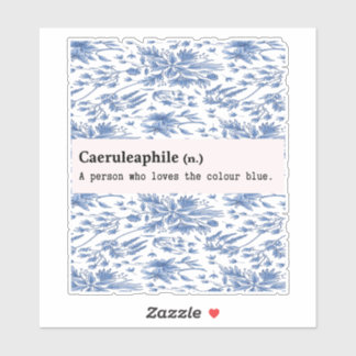 CAERULEAPHILE BLAUE BLUME NATUR AUFKLEBER