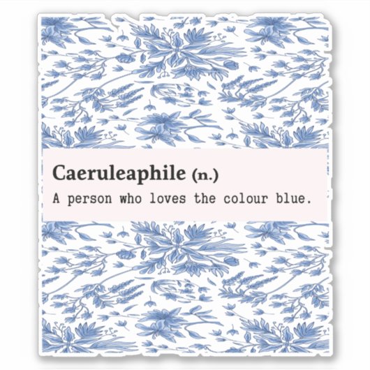 CAERULEAPHILE BLAUE BLUME NATUR AUFKLEBER (Vorderseite)