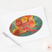 Caesalpinia Ovaler Aufkleber (Umschlag)