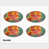 Caesalpinia Ovaler Aufkleber (Blatt)