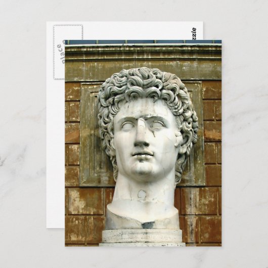 Caesar Augustus Postkarte (Vorne/Hinten)