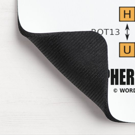 Caesar Cipher Rotated 13 Steps Kryptographie Mousepad (Ecke)