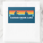 Caesar Creek Lake Ohio Canoe Rechteckiger Aufkleber (Tasche)