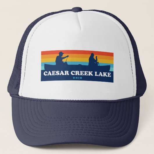 Caesar Creek Lake Ohio Canoe Truckerkappe (Vorderseite)
