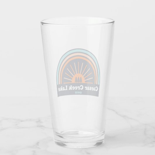 Caesar Creek Lake Ohio Rainbow Glas (Rückseite)