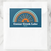 Caesar Creek Lake Ohio Rainbow Rechteckiger Aufkleber (Tasche)