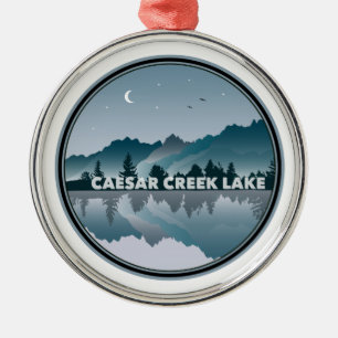 Caesar Creek Lake Ohio Reflexion Ornament Aus Metall