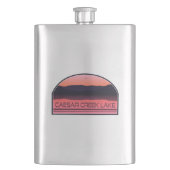 Caesar Creek Lake Ohio Roter Sonnenaufgang Flachmann (Vorderseite)