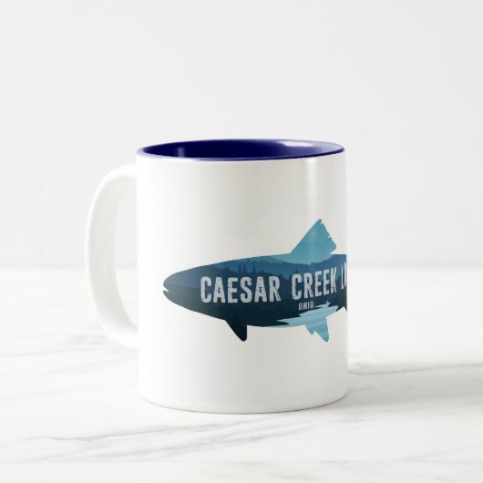 Caesar Creek Lake Ohio Zweifarbige Tasse (Vorderseite Links)