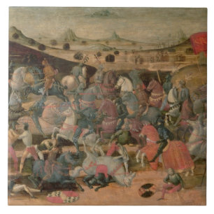 Caesar, der im Kampf (Tempera, triumphiert auf Fliese