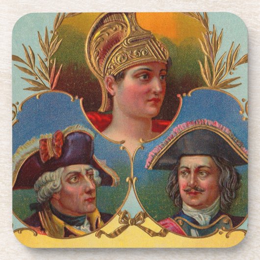 Caesar - Kaiser - Zar-Zigarrenkartentetikett Getränkeuntersetzer (Vorderseite)