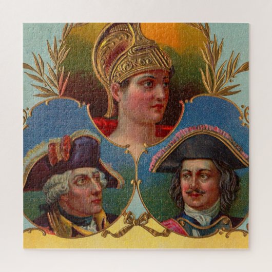 Caesar - Kaiser - Zar-Zigarrenkartentetikett Puzzle (Vertikal)