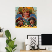 Caesar - Kaiser - Zigarren-Box-Etikett Poster (Heimbüro)