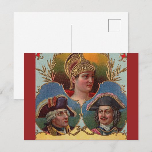 Caesar - Kaiser - Zigarren-Box-Etikett Postkarte (Vorne/Hinten)