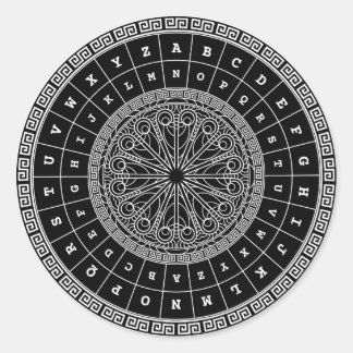 Caesar Shift - ROT13 Cipher Runder Aufkleber