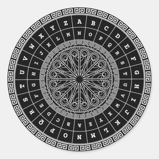 Caesar Shift - ROT13 Cipher Runder Aufkleber (Vorderseite)