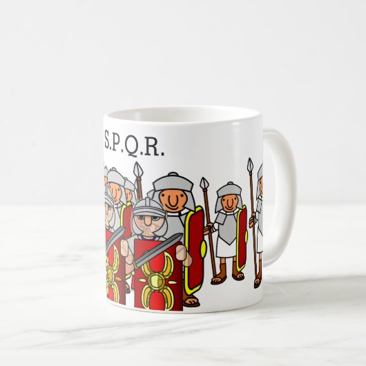 Caesar und seine Legions-alte Rom-Tasse Kaffeetasse (VorderseiteRechts)