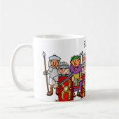 Caesar und seine Legions-alte Rom-Tasse Kaffeetasse (Links)