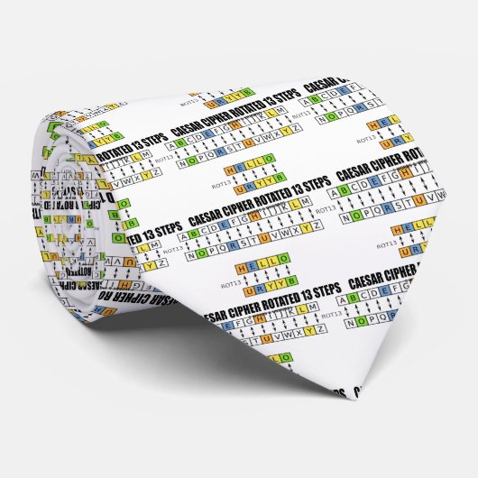 Caesar-Ziffer drehte 13 Schritte (Kriptographie) Krawatte (Gerollt)