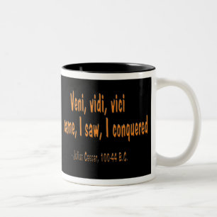 Caesar-Zitat, Team-Mike-Tasse Zweifarbige Tasse